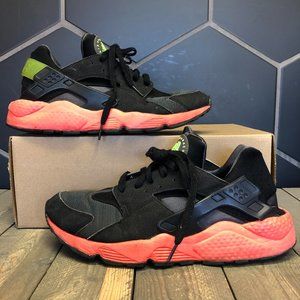 ~Used W/O Box! Nike Huarache Black Red Running Athletic Sneakers Size 10.5